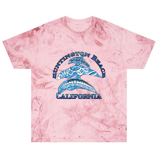 Huntington Beach California Vacation Tribal Dolphi Blast T Shirts