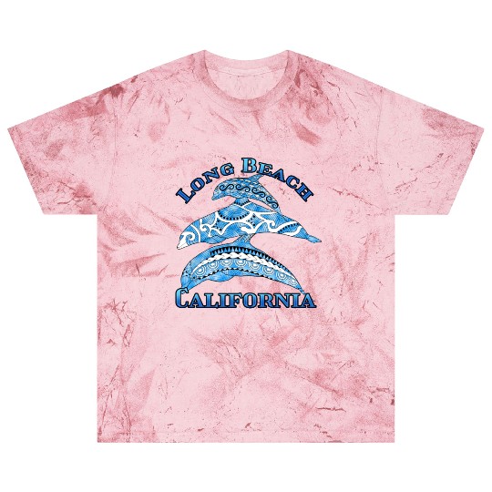 Long Beach California Vacation Tribal Dolphins Blast T Shirts