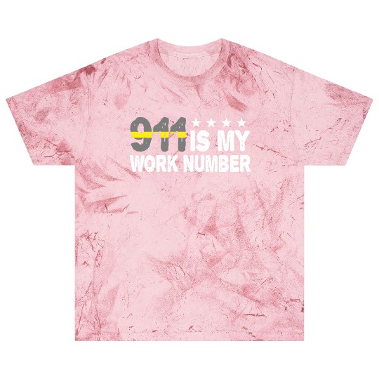 911 Is My Work Number Yellow Line Police Dispatch Blast T Shirts