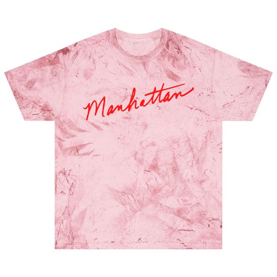 Manhattan handwritten red New York City Blast T Shirts