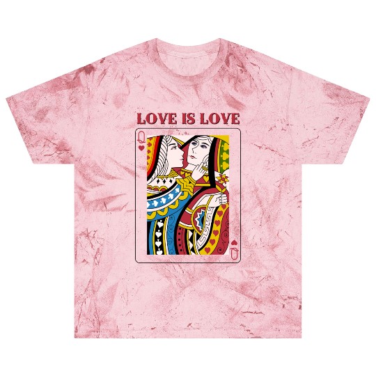 Love Is Love Queen Playing Card LGBT pride Lesbian Blast T Shirts