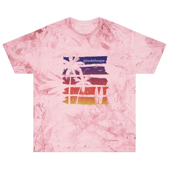 Cool Guadeloupe Surfing Fan Beach Palm Tree Blast T Shirts