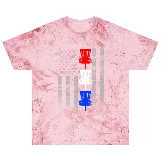 Red White and Blue Disc Golf Flag Blast T Shirts