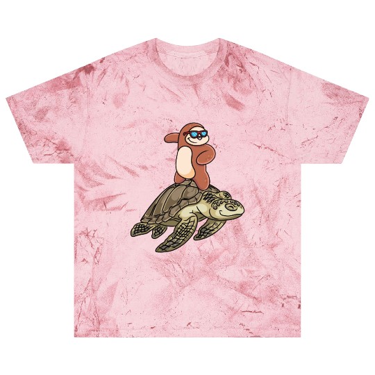 Sloth Surfing Turtle Slow Animal Lover Blast T Shirts