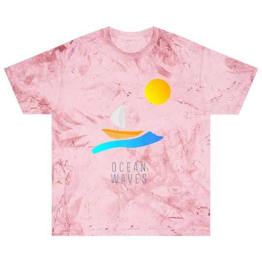 Ocean Waves Sailing Yachting Abstract Blast T Shirts