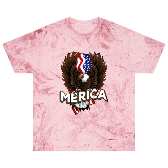Merica 4th of July Bald Eagle USA American Fla Blast T Shirts