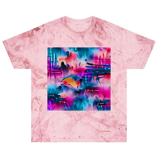 Abstract watercolor pattern in retro neon colors Blast T Shirts