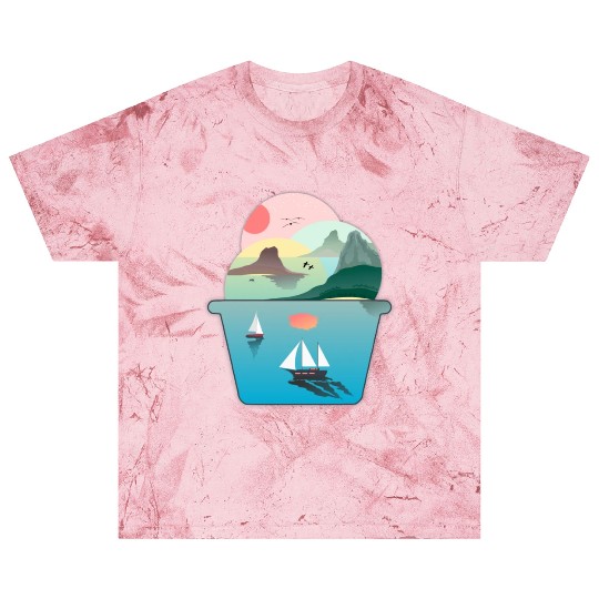 Summer Ice Cream Ocean Wanderlust Sailing Sunset Blast T Shirts