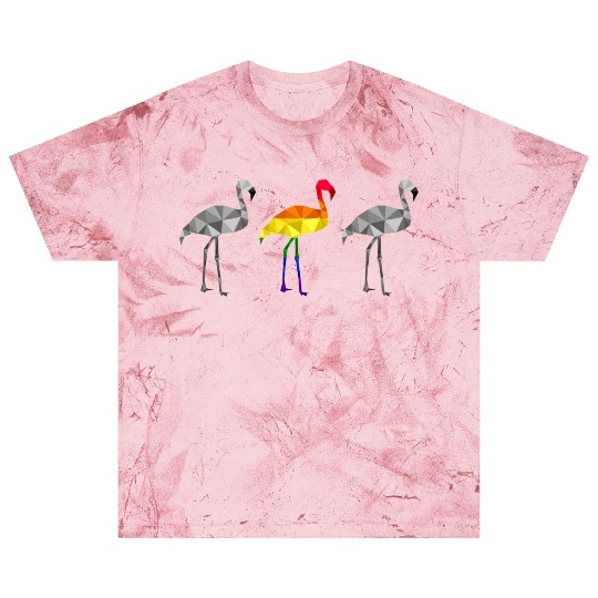 Flamingo LGBTQ Gay Pride Rainbow Flag Different Blast T Shirts