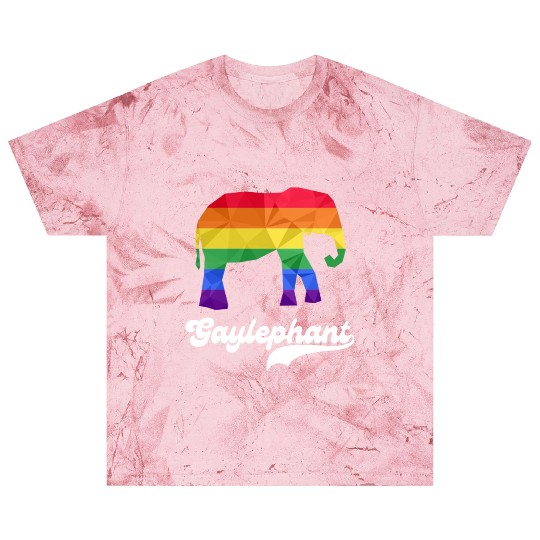 Gay Elephant LGBTQ Rainbow Flag Blast T Shirts