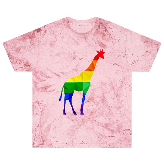 Colorful Giraffe LGBTQ Rainbow Flag Gay Pride Blast T Shirts