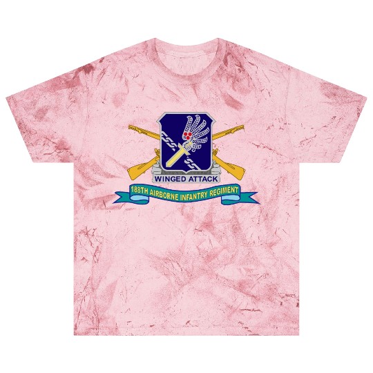 Army 188th Airborne Infantry Regiment w Br DUI Rib Blast T Shirts