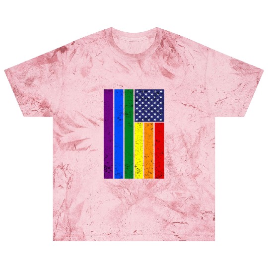 LGBTQIA+ American Flag Pride Blast T Shirts