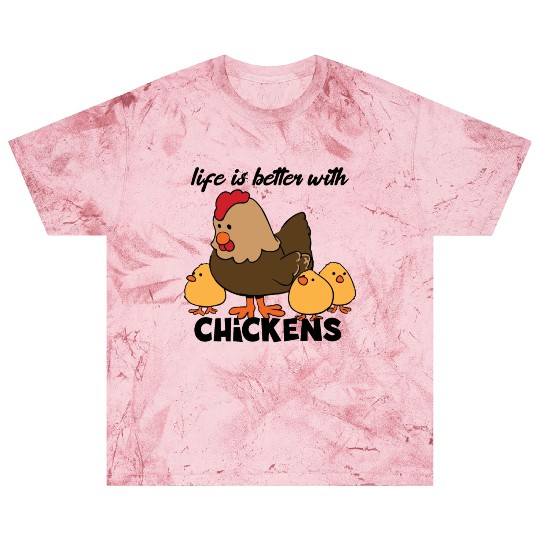 Life Is Better with Chickens Cartoon Funny Hen Blast T Shirts