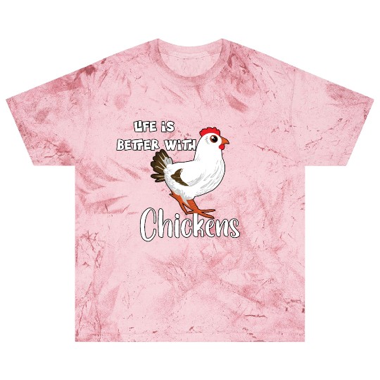 Life Is Better with Chickens Cartoon Funny Chick Blast T Shirts