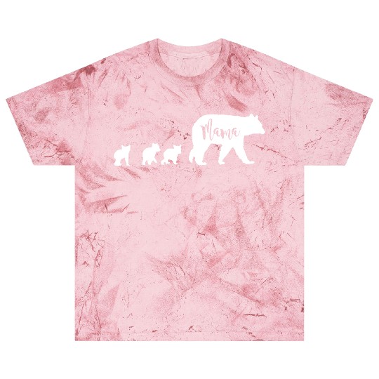 Mama Bear With 3 Three Cubs Fun Mom Mother Blast T Shirts