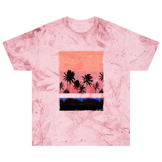 Saint Croix Caribbean Vacation Souvenir Palm Tree Blast T Shirts