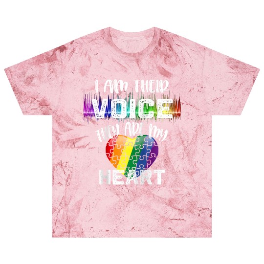 Autism Teacher I Am Their Voice They Are My Heart Blast T Shirts