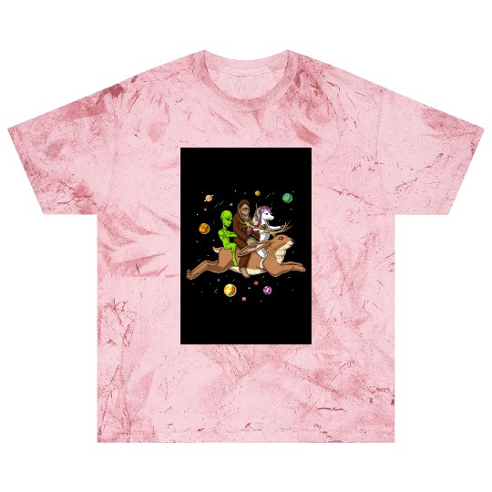 Alien Bigfoot Unicorn Riding Jackalope Blast T Shirts