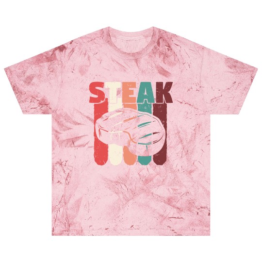 Steak Vintage Distressed Colors Blast T Shirts