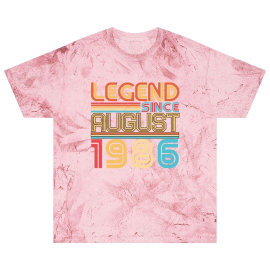 Birthday Greeting For August 1986 Blast T Shirts