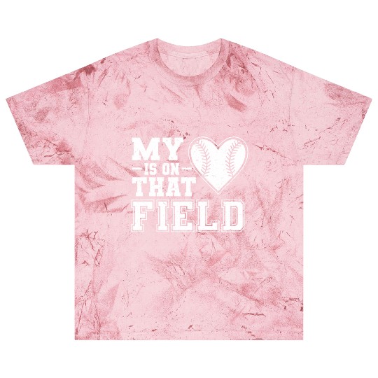 My Heart Is On That Field For Baseball Mom Dad Blast T Shirts