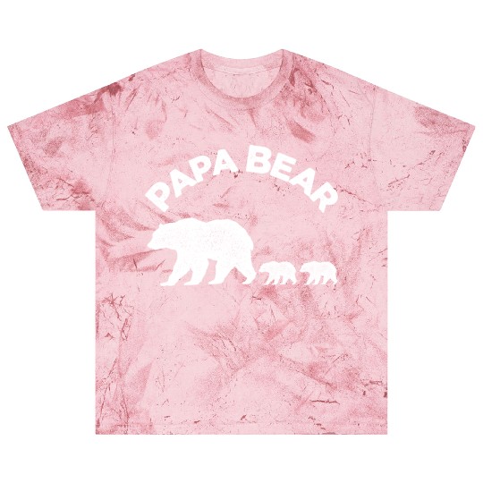 Vintage Papa Bear with Two Cubs Daddy Bear Twin Blast T Shirts