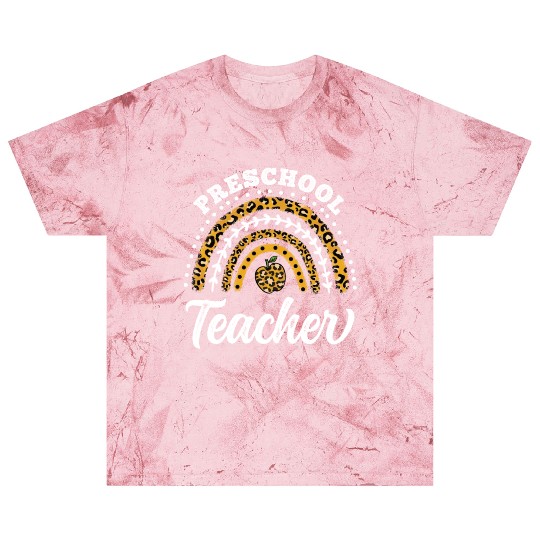 Preschool Teacher Leopard Rainbow Back To School Blast T Shirts
