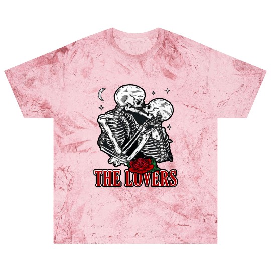The Lovers Vintage Tarot Card Astrology Skull Blast T Shirts