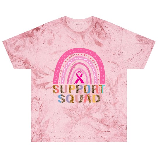 Support Squad Leopard Pink Warrior Breast Cancer Blast T Shirts