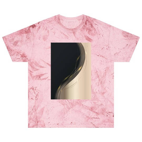 Luxury Elegant Black Gold Wave Blast T Shirts