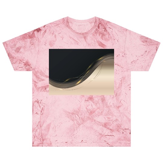 Luxury Elegant Black Gold Wave Blast T Shirts