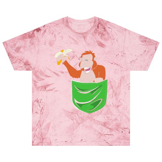 Monkey With Banana In Hand Orangutan In Pocket Blast T Shirts
