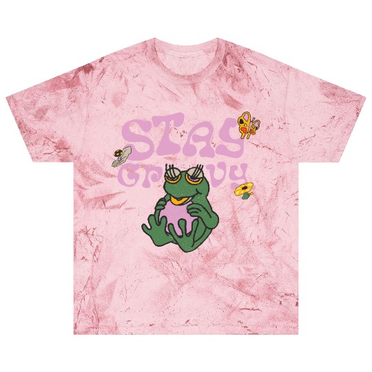 Stay Grvy - Pink Dark Green Typecentric Blast T Shirts