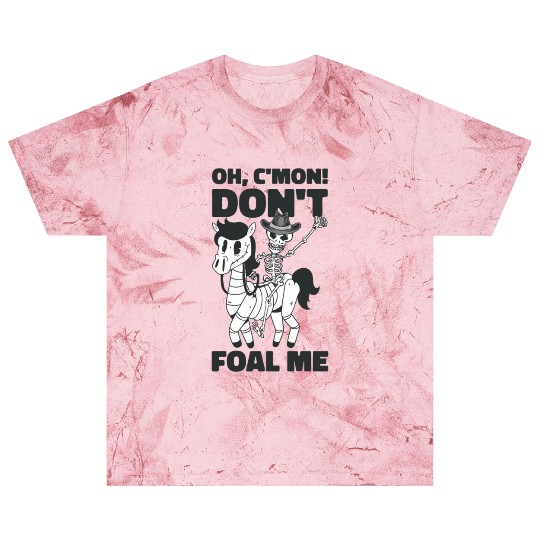 Halloween Cowboy Skeleton Foal Horse Riding Blast T Shirts