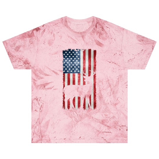 Deer Hunting American Flag Blast T Shirts