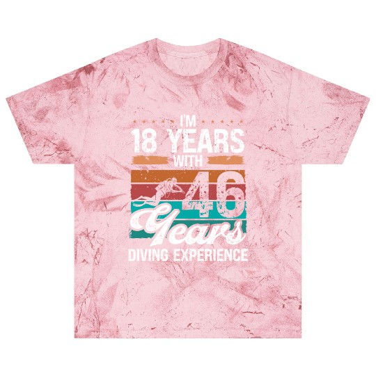 64 Birthday Idea Scuba Diving 64 Year Old Diver Blast T Shirts