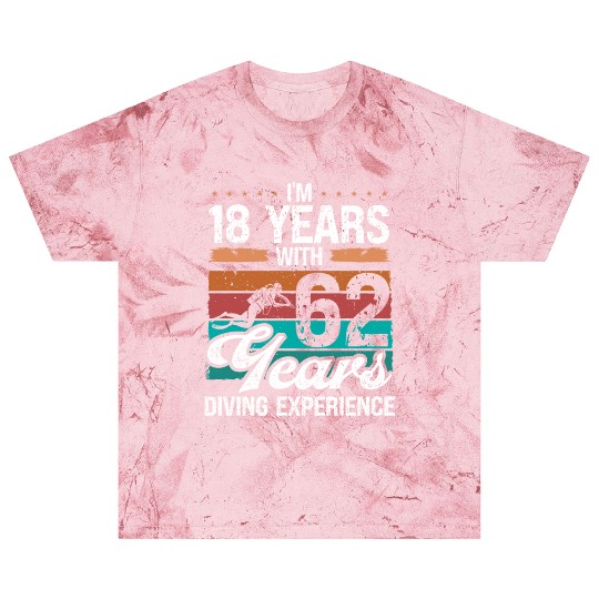 80 Birthday Idea Scuba Diving 80 Year Old Diver Blast T Shirts