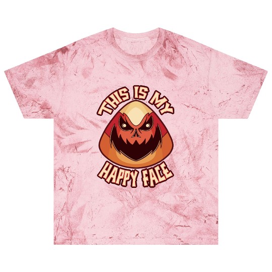Candy Corn Halloween This Is My Happy Face Funny Blast T Shirts