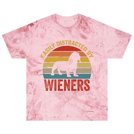 Easily Distracted By Wieners For Dog Lover Blast T Shirts