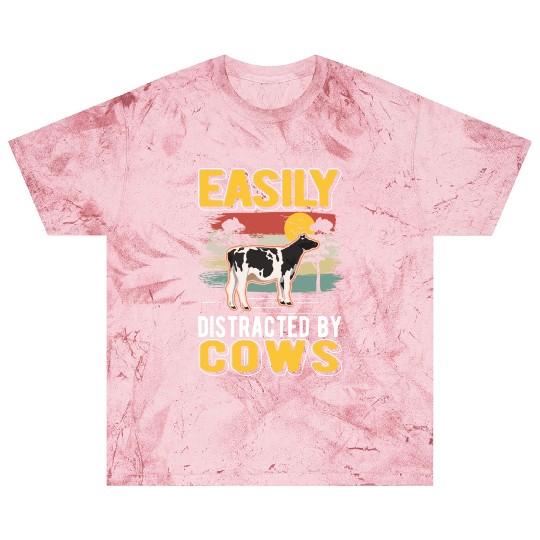 Easily Distracted By Cows Cattle Cow Blast T Shirts