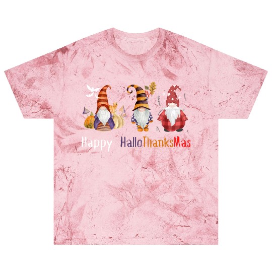 happy hallo thanksmas Thanksgiving gnome Funny Blast T Shirts