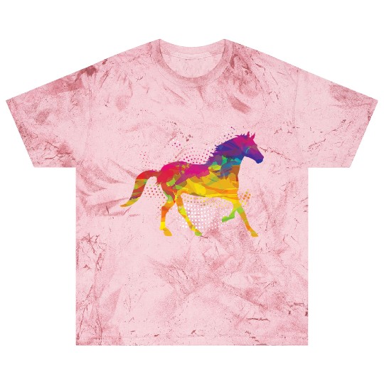 Horse Lover Equestrian Horse Jockey Fan Polygon Blast T Shirts