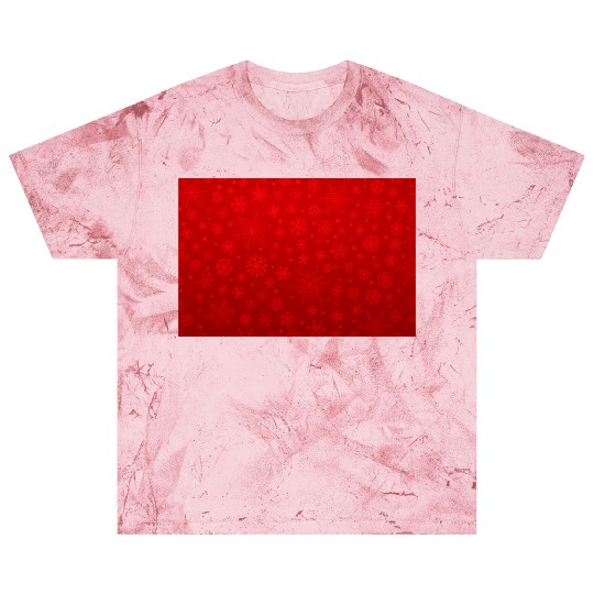 Abstract Red Snowflakes Pattern Blast T Shirts