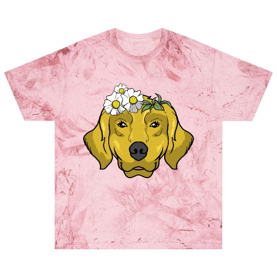 Dog Golden Retriever Flower Blast T Shirts