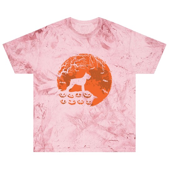 schnauzer Dog And Moon Halloween Funny Dog Lover Blast T Shirts