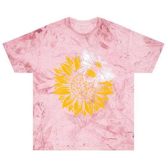 Womens Bumblebee Sunflower Springtime Save The Bee Blast T Shirts