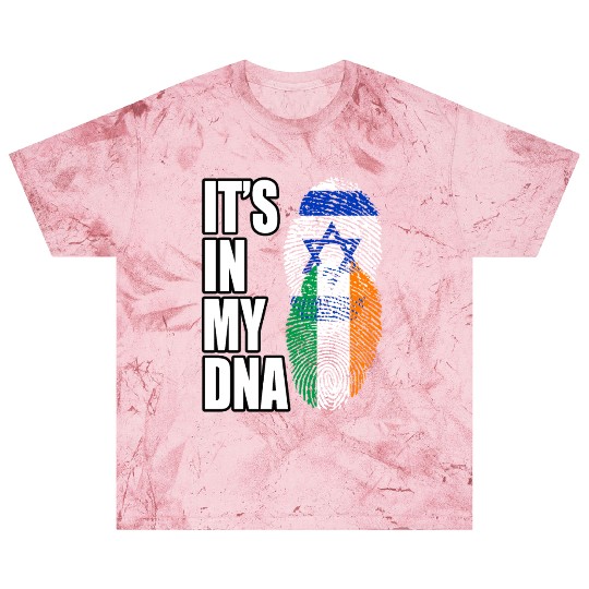 Israel And Irish Mix Heritage DNA Flag Blast T Shirts