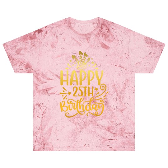 Happy 25th Birthday Presents 25 Year Old Gift Gold Blast T Shirts