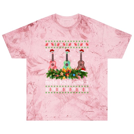 Mele Kalikimaka Ukulele Guitar Gift Ugly Ukulele Blast T Shirts